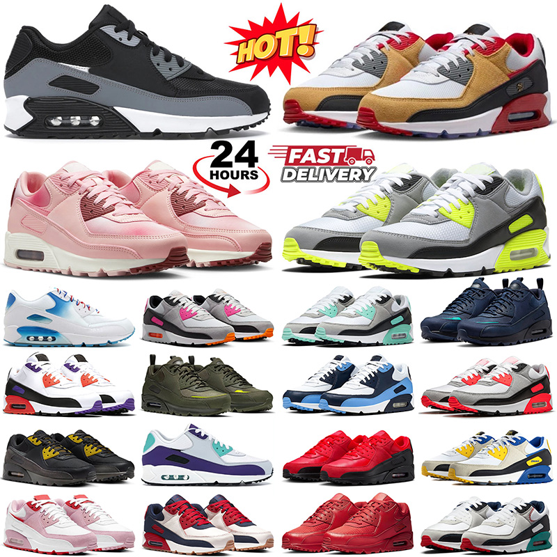 Designer 90 90s chaussures de course pour hommes femmes triple noir blanc vitesse rouge rose aérographe raisin infrarouge hommes formateurs baske