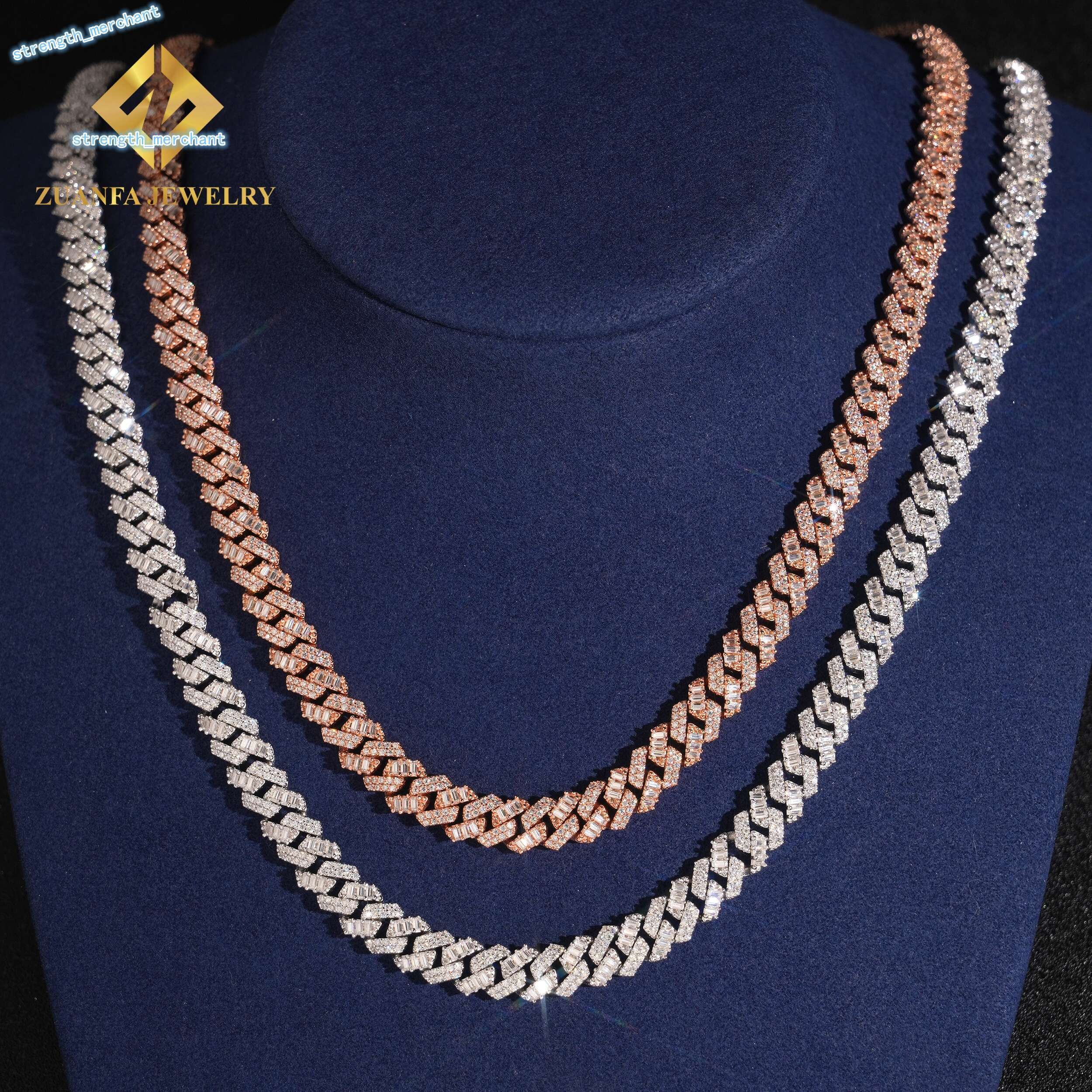 2026GRA Certificate Pass Diamond Tester 925 Silver 8MM Popular Iced Out Moissanite Cuban Link Chain Necklace