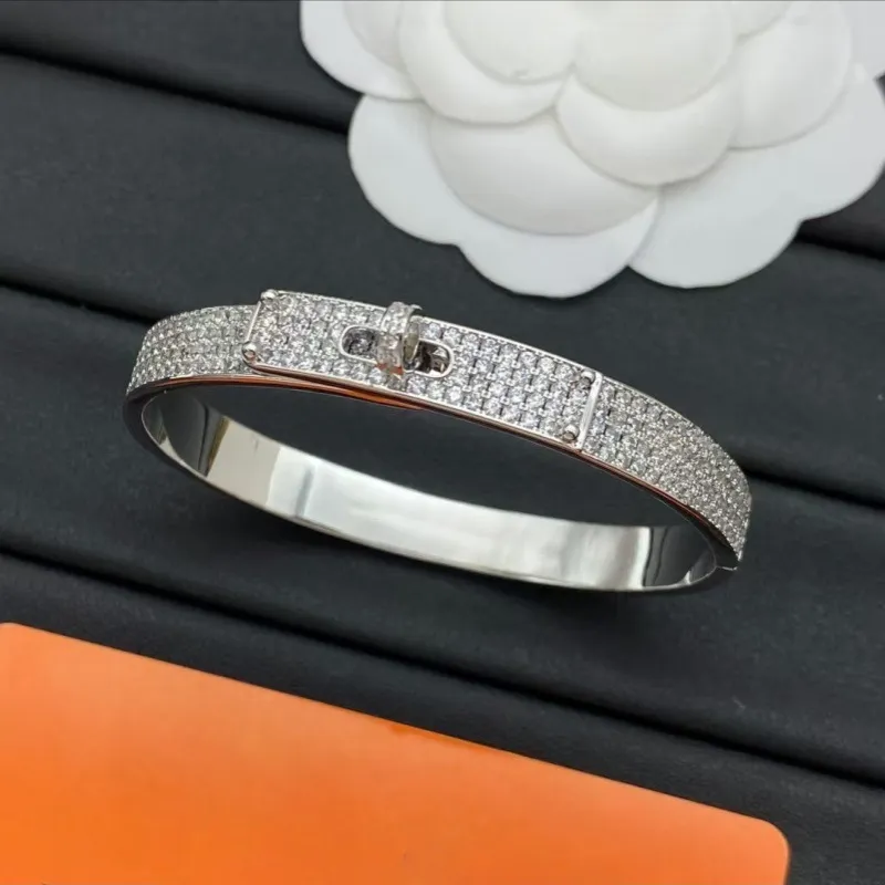 New Titanium steel silver bangle designer women gold hoop bracelet luxury thin bracelets designer for men couple diamonds bracelet fashion love hand