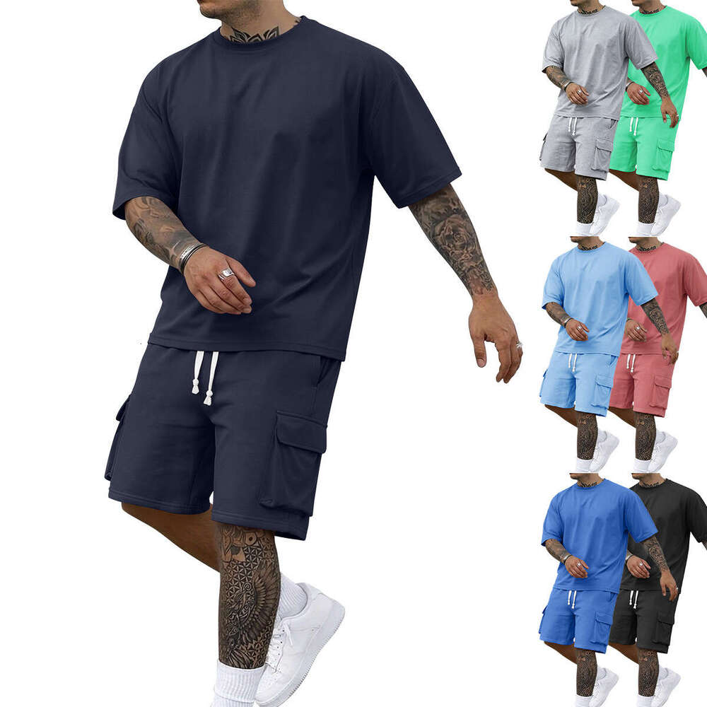 Designer 2026 Foreign Men's Summer New Fashion T-shirt Cargo Shorts Casual Luxury Sports Set For Men Free Shipping