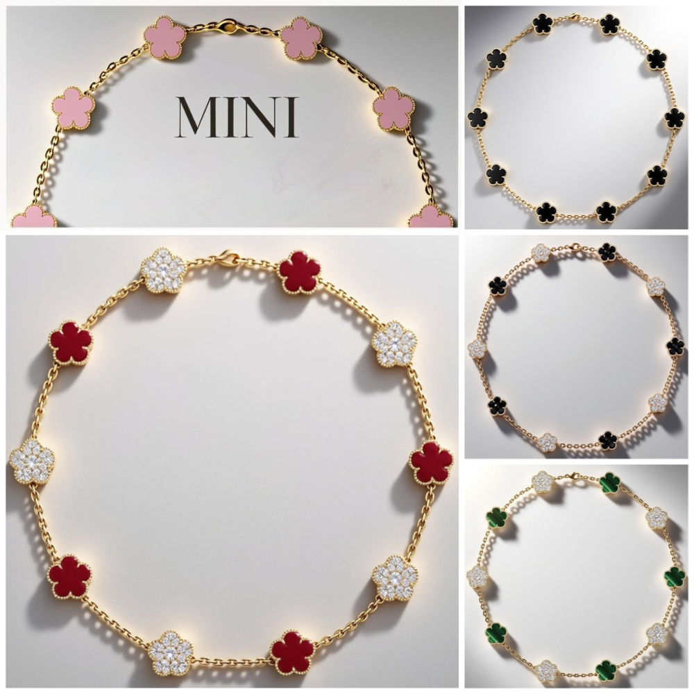 mini clover necklace jewelry woman designer necklaces women Y2K 18K Gold Plated elegant design designer necklace designer jewelry Various color o-image-1105048621