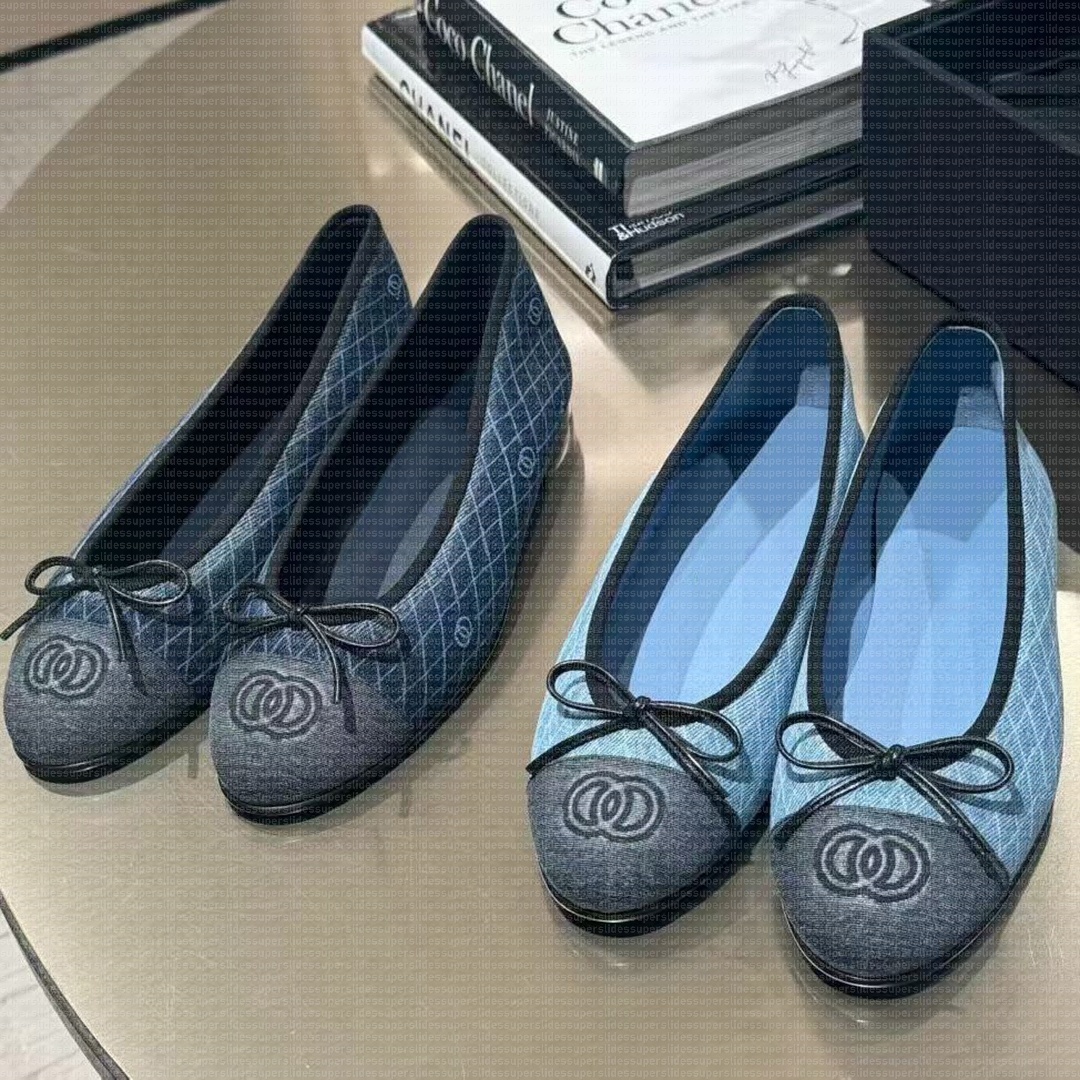 Designer Shoes loafers Paris Brand Designer Black Ballet Flats Shoes Women Quilted Genuine Leather Slip On Ballerina Luxury Round Toe Dress Shoes Sl