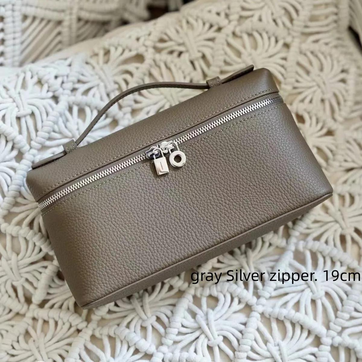 Multi Color Size Makeup Bag Lunch Box Bag Retro Cosmetic Bags Lychee Grain Leather Oxhide Code Gold Silver Zipper Make Up Bag Crossbody Bag Designer