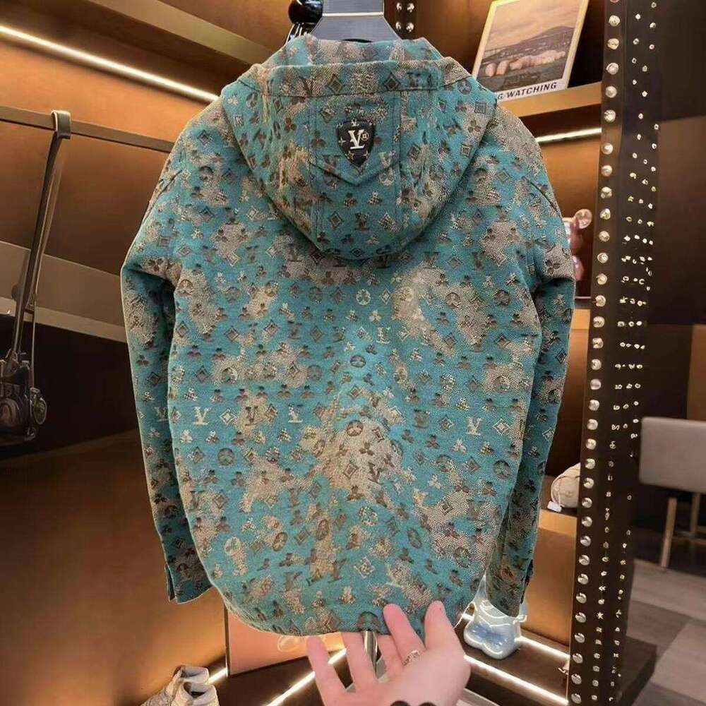 Trendy Men's Clothing, New Fashion Jacket With Hood, Stylish And Unique Jacquard Design, High-End Versatile Casual Top Asia Size