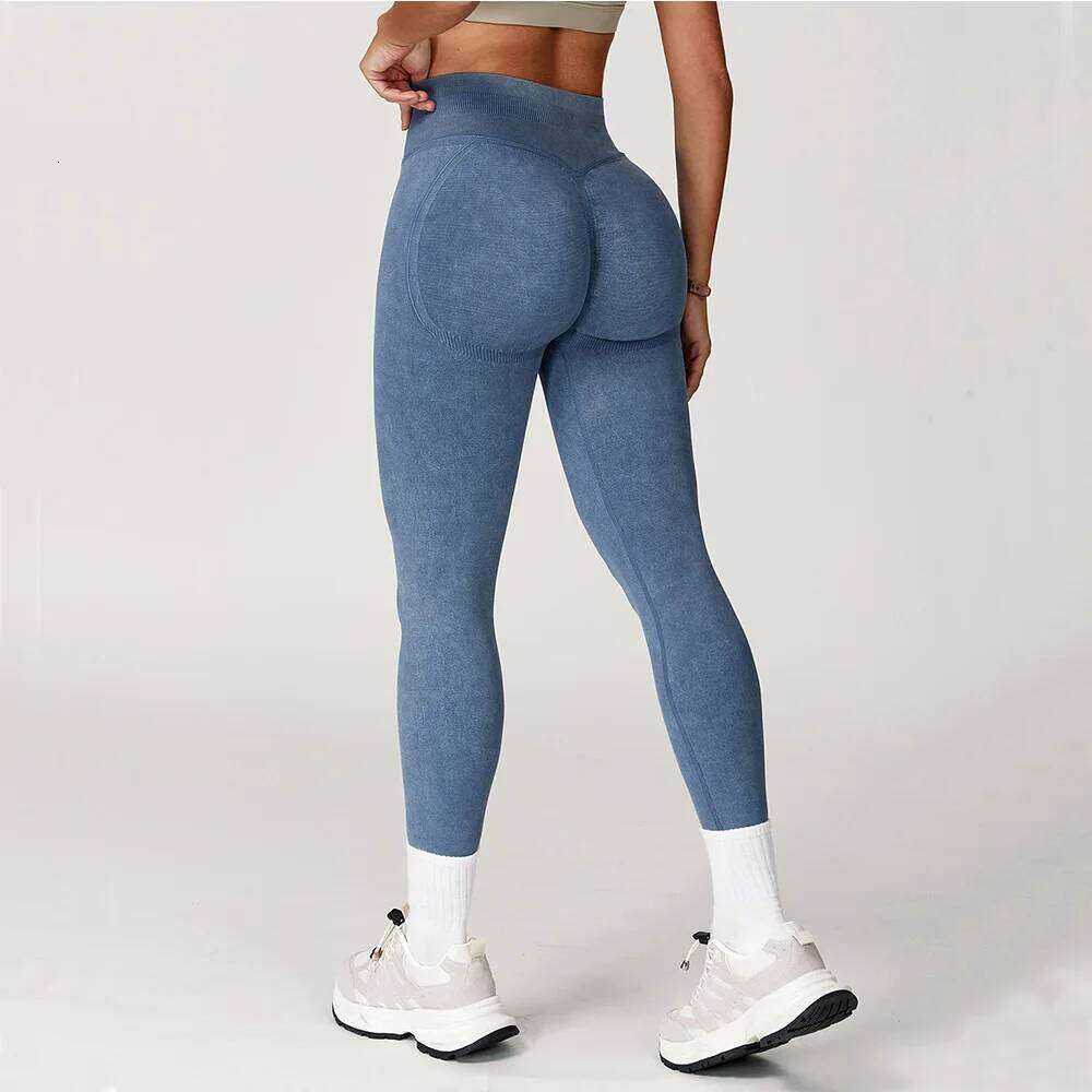 Pants Leggings Women Seamless Sports Yoga Pant High Waist Ribbed Gym Clothes Fitness Workout Wear Scrunch Bum Tights 26H0507