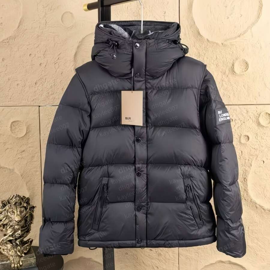 burbelly puffer jacket men leisure mens designer coat the sleeves are detachable down jackets womens winter puff jacke brand doudoune homme warm-image-990656830