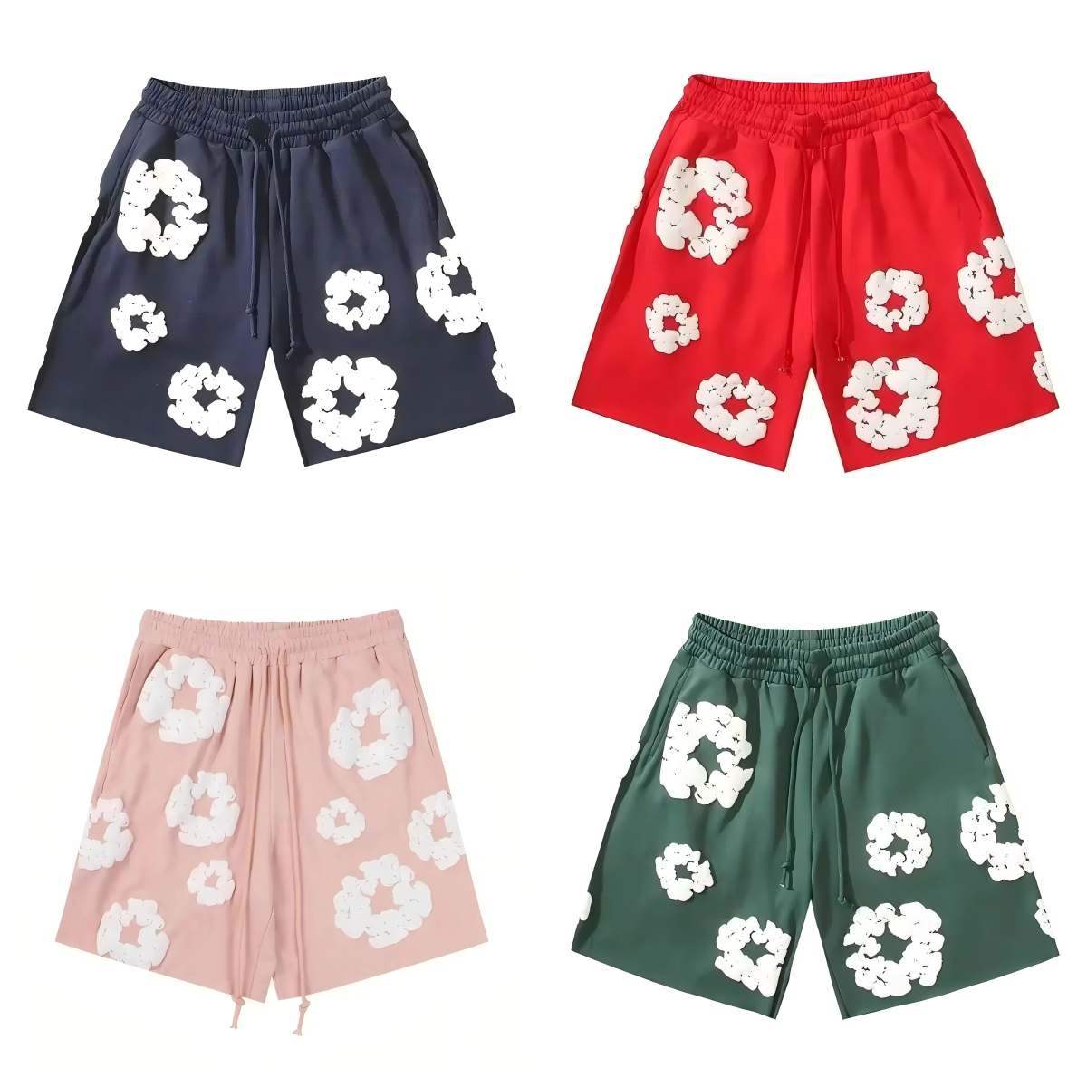 designer Summer Beach Pants Casual Harajuku American luxury Kapok 3D Printed Flower Shorts Vacation Outdoors Kids Men Shorts Male Shorts
