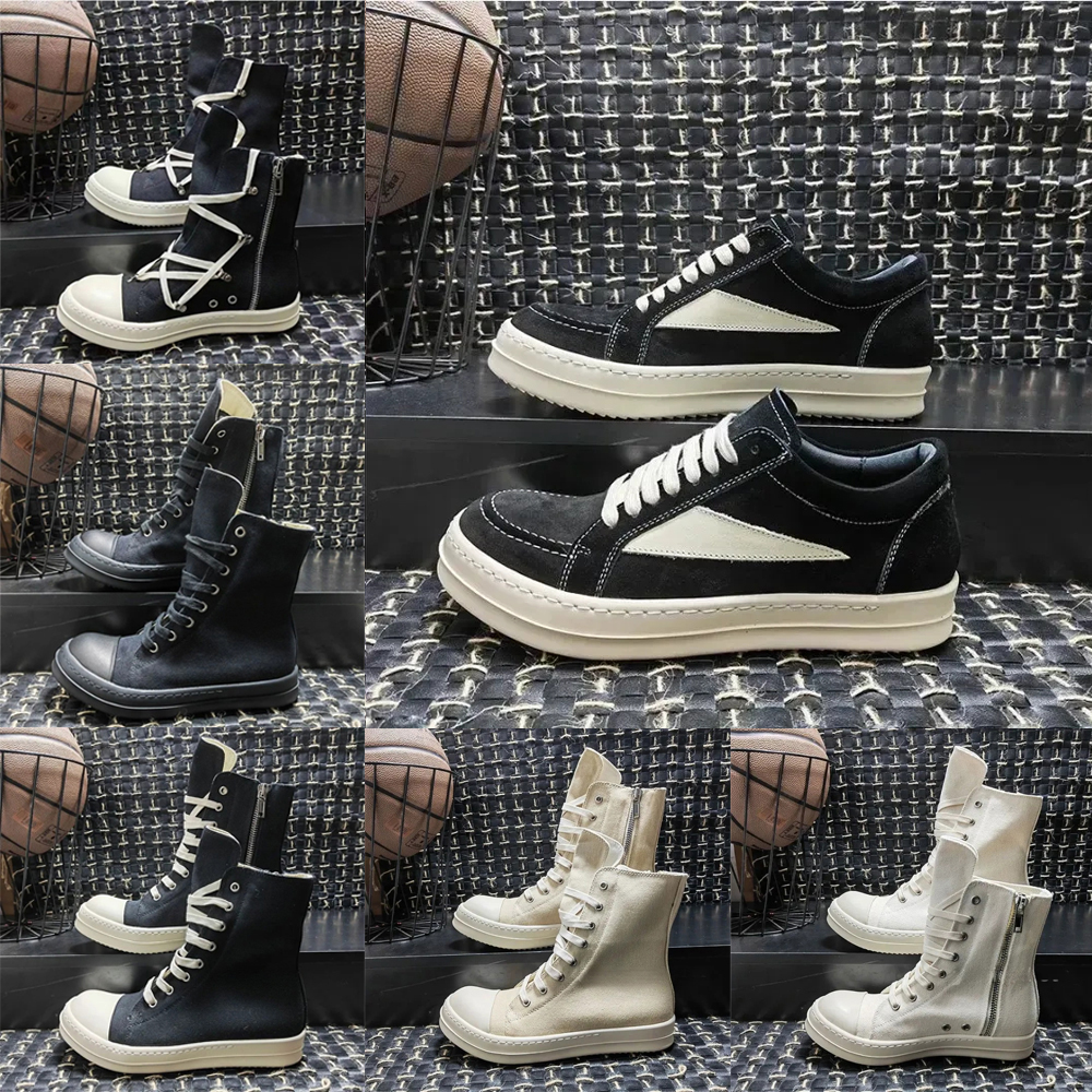 Designer shoes Genuine Leather boot furry Sneakers canvas Luxury booties black white high top horse hair Casual Shoes low top suede boots for Men an