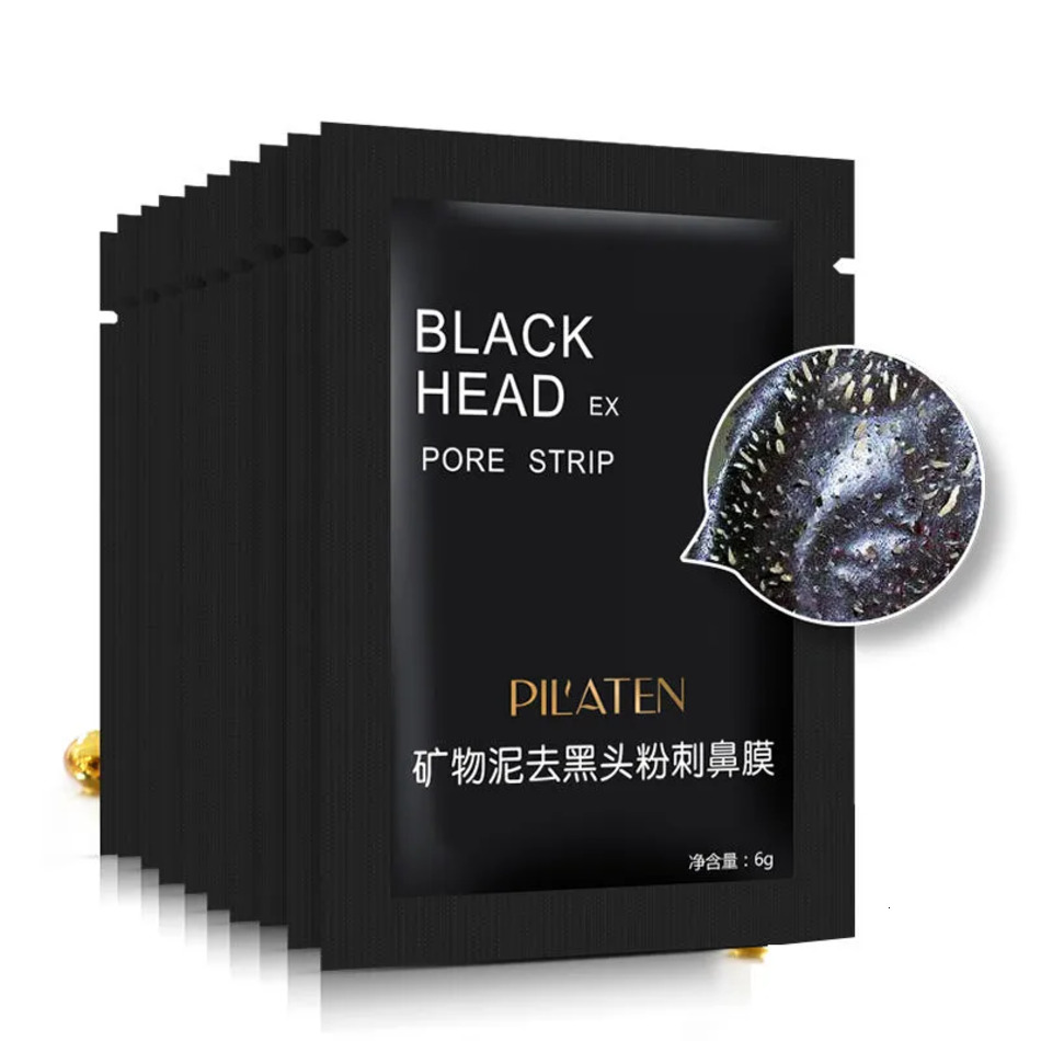 PILATEN Facial Minerals Conk Blackhead Remover Mask Pore Cleanser Nose Black Head Cleaner maquillaje 6G/Pcs 10Pcs 001