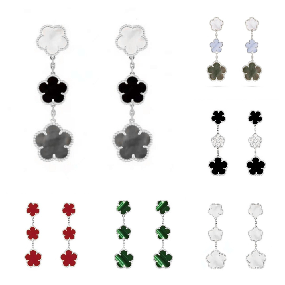 earings designer for women designer jewelry luxury earrings stainless steel jewellery clover earrings square diamond earring clip ons earing whol-image-1105049888