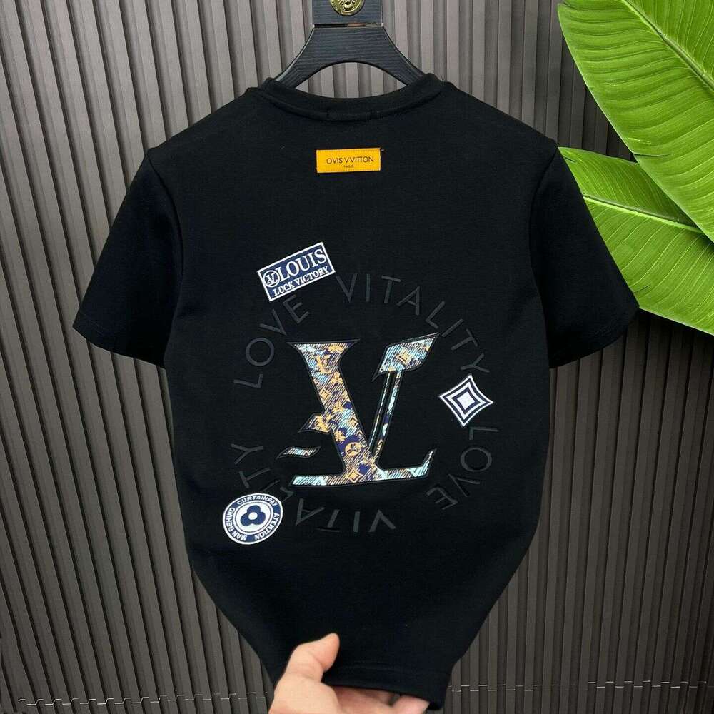 Light Luxury Versatile Simple Men's Short-Sleeve T-Shirt, Unique Summer New Style, Stylish And High-End, Super Popular Trendy Top Asia Size