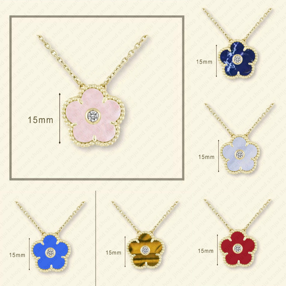 15mm clover necklace jewlery designer for women necklaces women Bohemian pendant necklace with diamond for girl gift gold necklace womens luxurys-image-1105047676