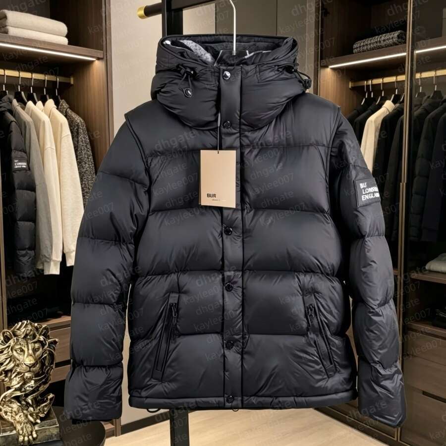 burbelly designer jacket men the sleeves are detachable puffer coat leisure down jackets womens winter doudoune homme warm Parka Luxury cropped p-image-989841141
