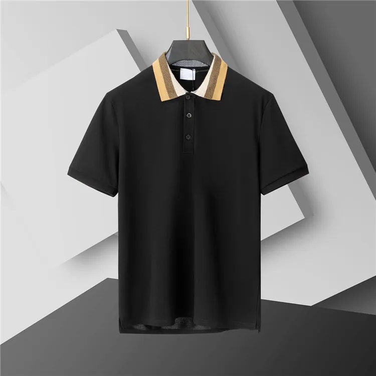 designer polo mens t shirt fashion embroidered grid designers tshirts lapel v neck cotton high street men casual t shirt luxury casual couple clothe