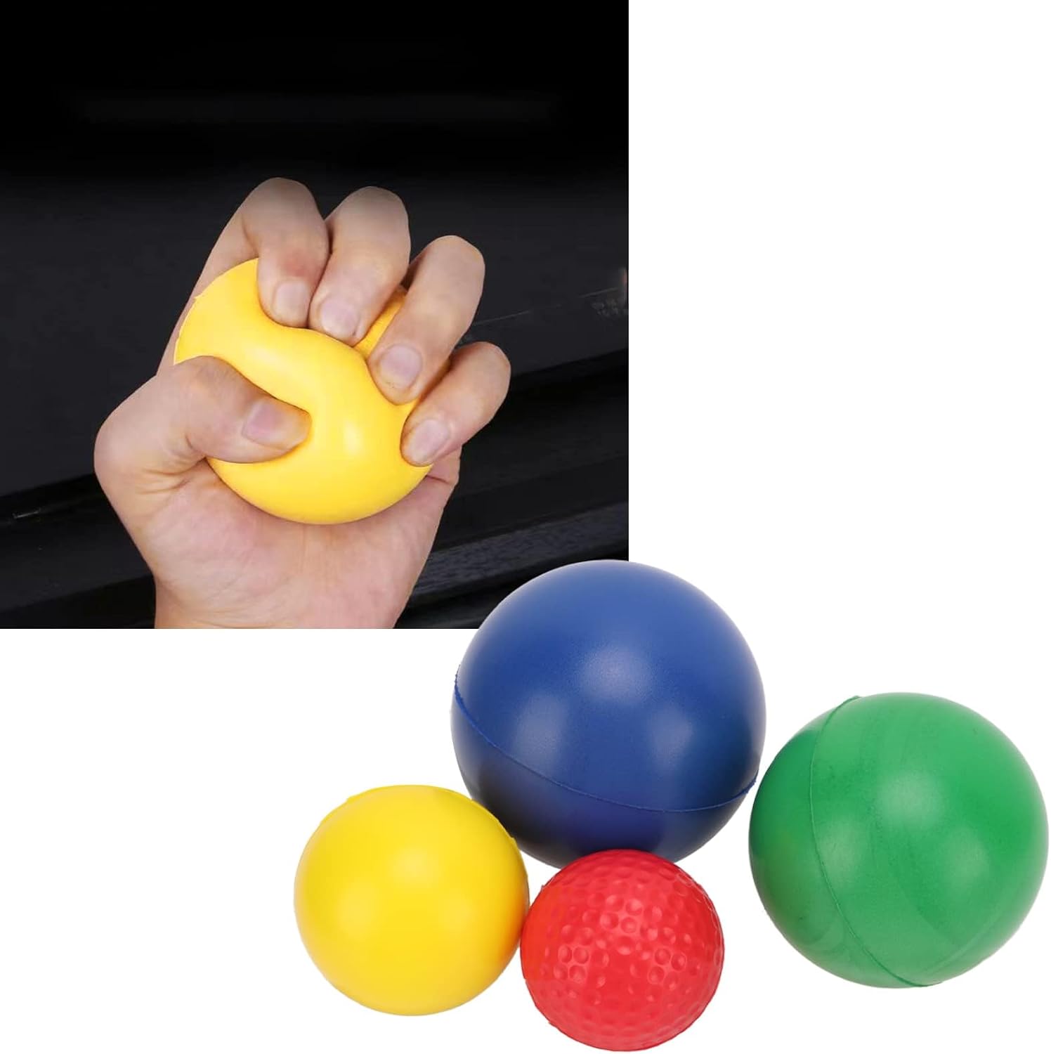 4Pcs Grip Strength Trainer, Hand Strengthening Devices Hand Exercise Ball Piano Finger Training Grip Strengthening Muscle Squeeze Egg-image-1105183338