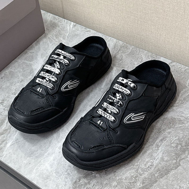 Mens Womens Hamptons Worn Out Sneaker Designer Raw Edge Visible Stitching Boken Shoes Couple Summer Sports Half Slippers Rubber Outsole Sizes 35 46