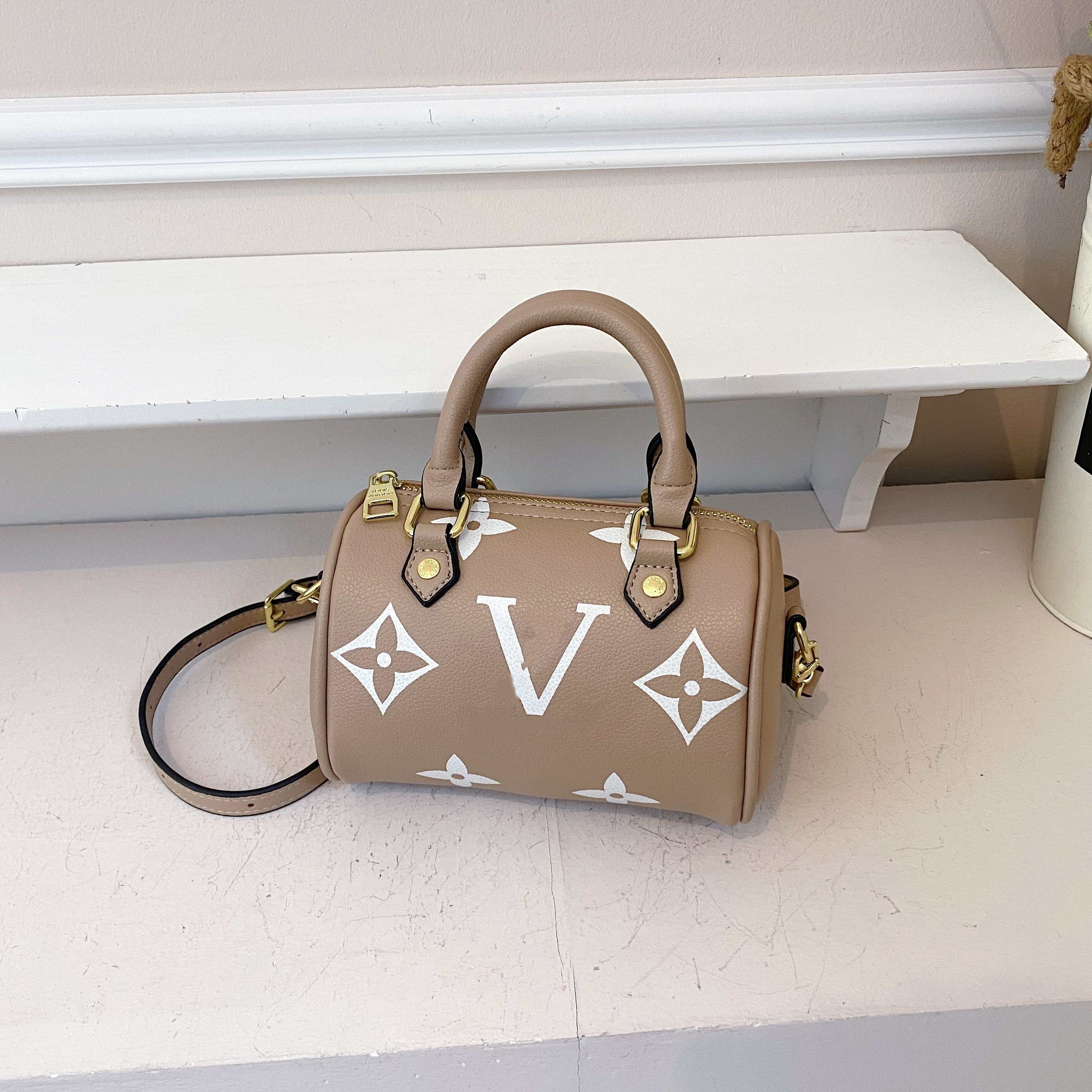 hot 10A Bags Top Mini Nano Shoulder Women Leather Denim Crossbody Luxury Brands Embossed Tote Purse Brown Flower Handbag Designer Bag