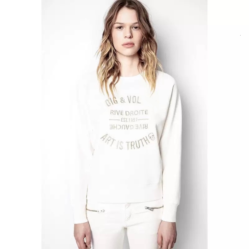 Voltaires New Niche Hoodie Fashion Classic Sweatshirts ZV Cotton Women Designer Sweatshirt Comfy Sweaters Comfrt Loose Embroidery Voltaires New Nich