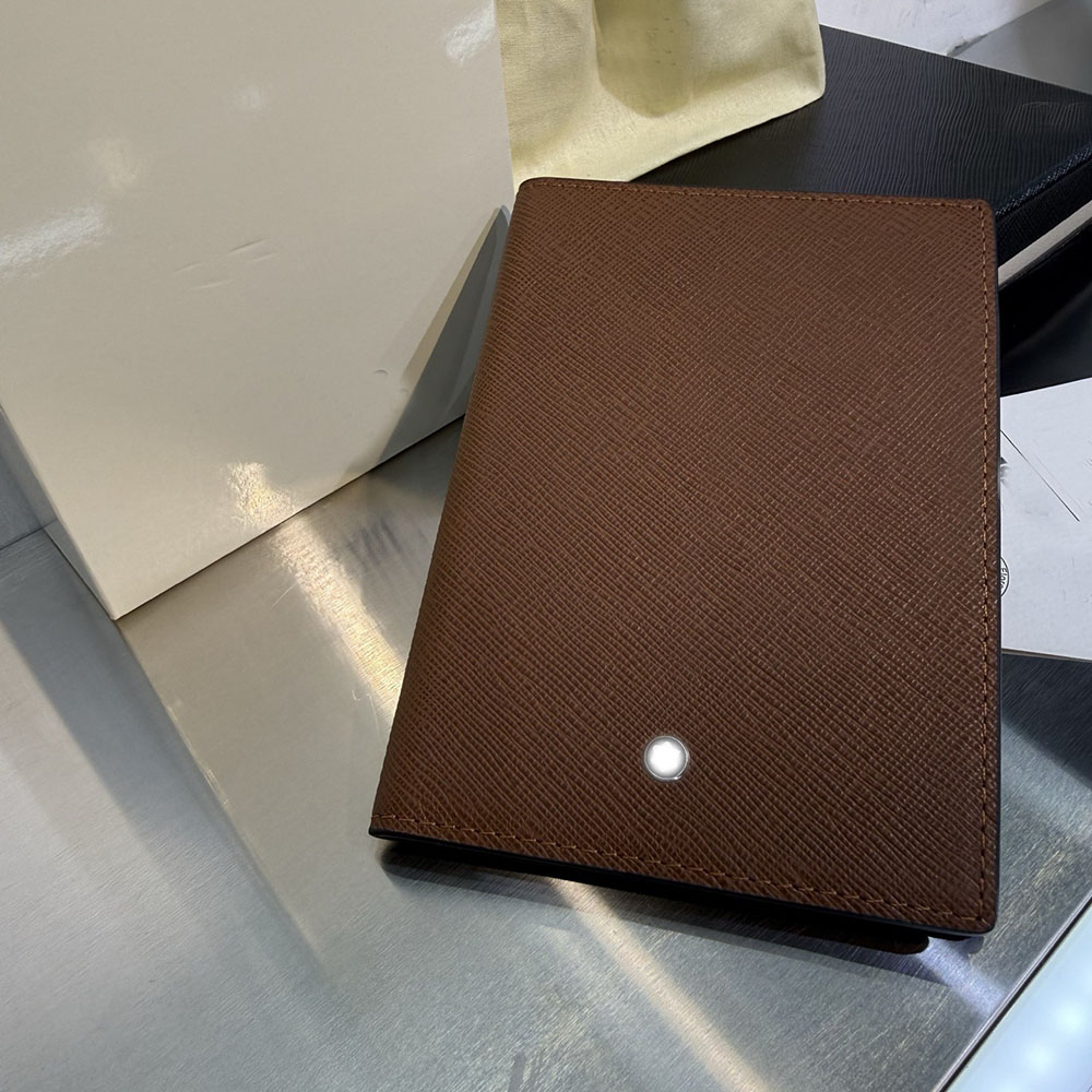 Passport Wallet Genuine Leather Men Wallet Top Quality ID Case Original Card Holder Wallet Luxury Designer Travel Passport Gift Box Women's Wal