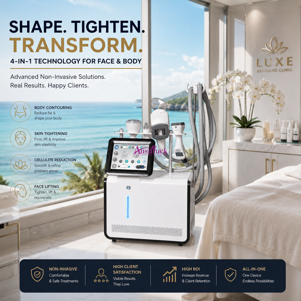 Advanced Vacuum Roller RF Sculpting System Anti Sagging Body Contouring Machine Face Glow Rejuvenation Beauty Clinic Equipment