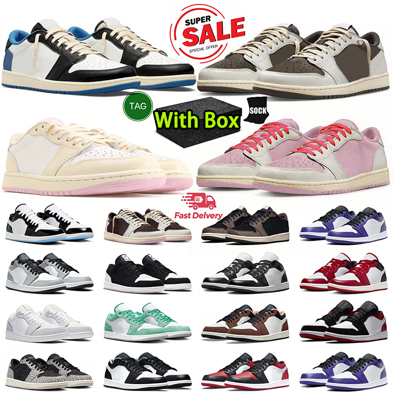 Military Blue Travi scott 1 Low Sports Basketball Shoes Trainer Reverse Women 1S Mocha Jack Dark Canary Shoes Medium Olive Neutral White Black To