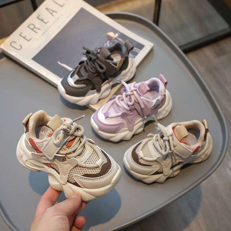Children's Sneakers Spring Autumn Versatile Kids School Running Fashion Non-slip Boys Girls Sports Tennis Shoes Breathable 26H0508