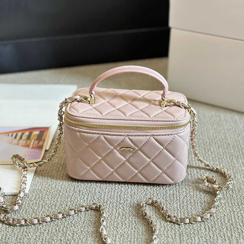 Designer Cases Makeup bag cc Micro Vanity Bag Mini Cosmetic Bag Crossbody Shoulder Tiny Cosmetic Nano Make Up Bags Coin Pink Purse Wallet width 18cm