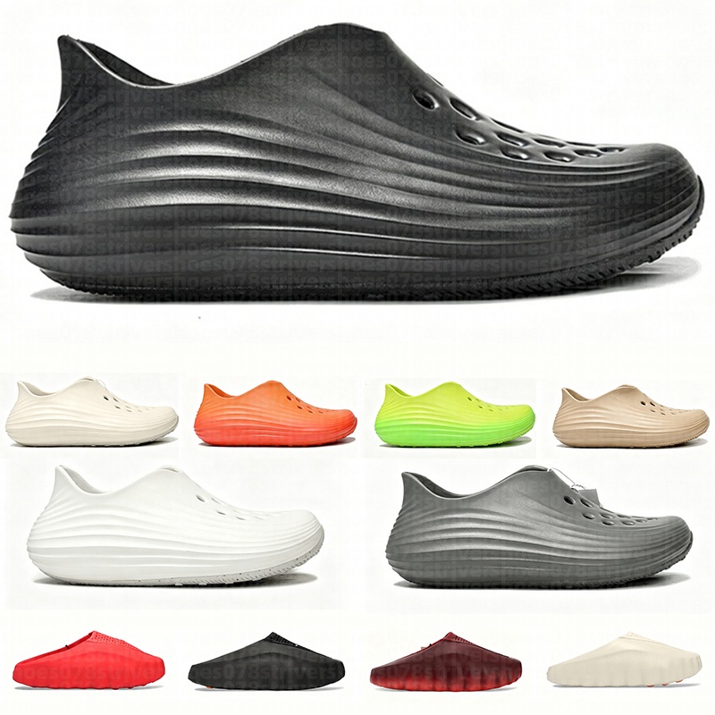 free shipping designer calm mule slippers slide Vista Sandal mens sneakers Safety Orange Triple White Black Green summer slides sliders