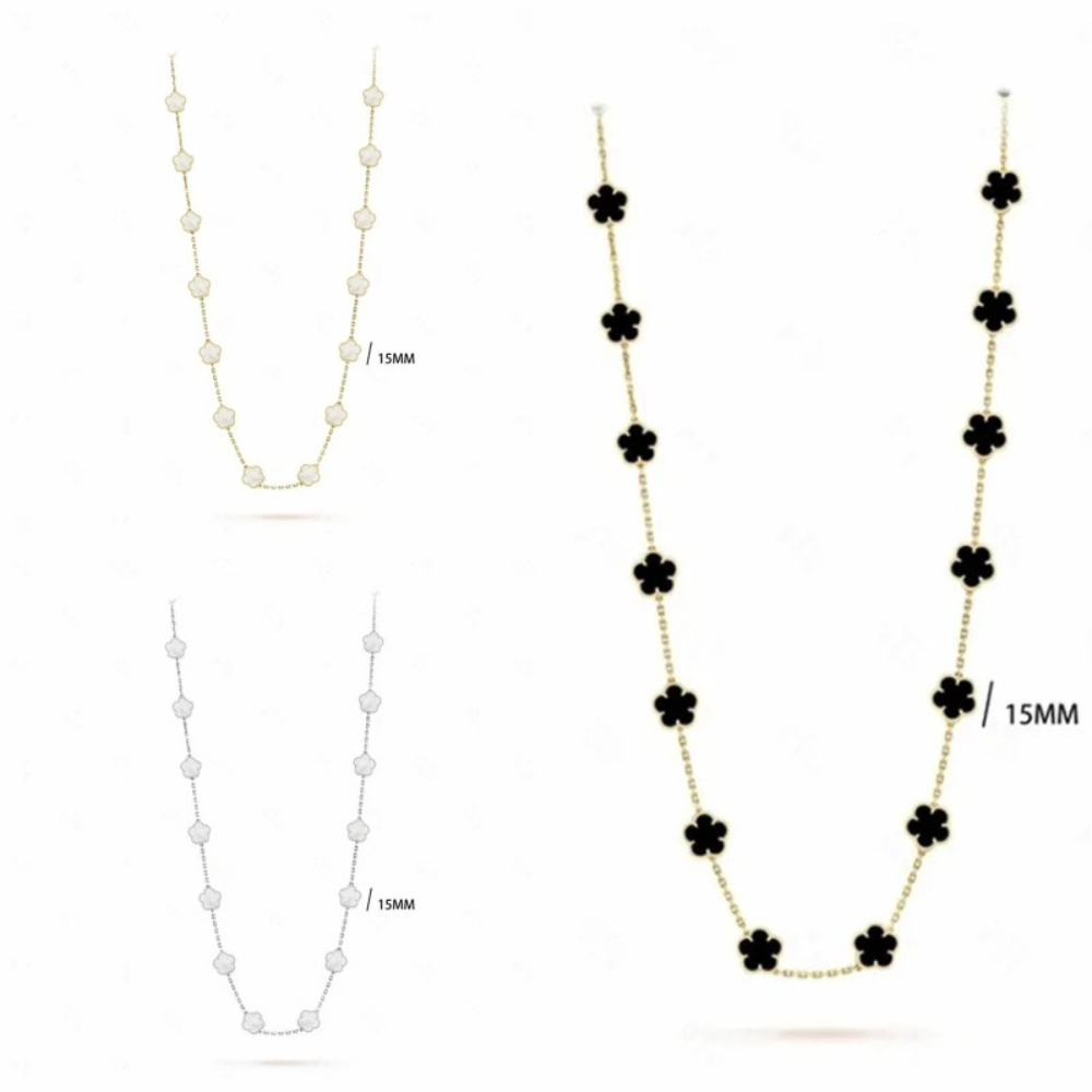 20 clover necklace custom pendant Chain designer necklace for woman clovers necklace 925 sterling silver jewelry 20 flowers leaves high version C-image-1105050436