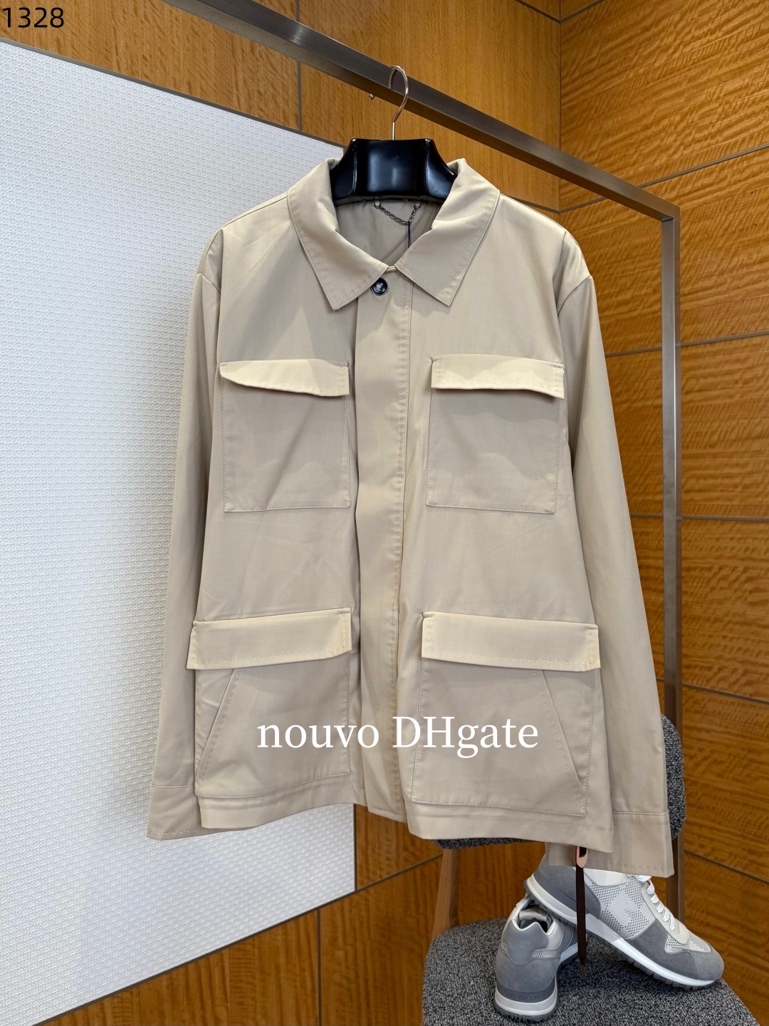 2026SS Men Designer Men Utility Multi Pocket Jacket Casual Turn Down Collar Cargo Coat Streetwear