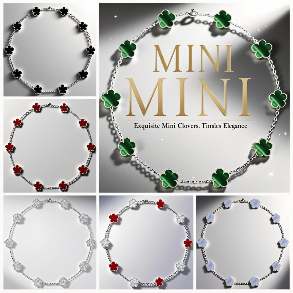 designer jewelry women necklace women jewelry Bohemian jewelry woman mini 10 motif 9mm clover necklace top quality pendant necklace designer luxu-image-1105048782