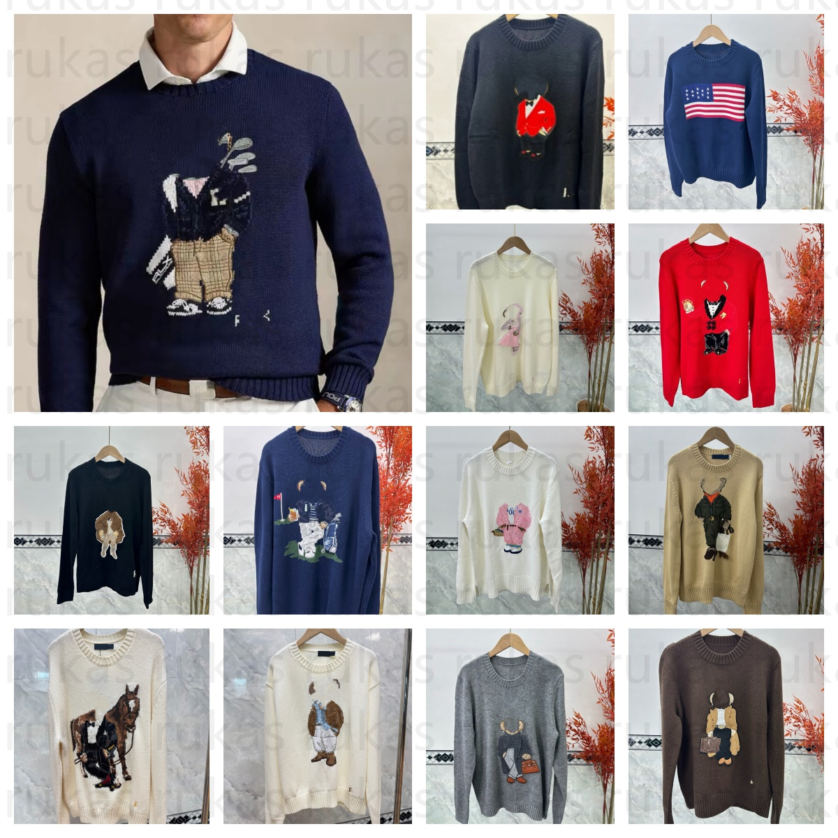 Men Sweater Designer Womens Knits New Designer Sweater Pullover Embroidery Fashion Knitted Sweaters Unisex Mens Long Sleeve Casual Wool Cotton So-image-999900255