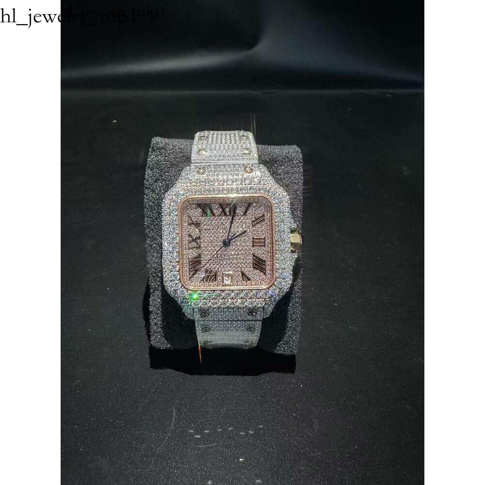 movement watches audermar high quality handmade stainless steel sapphire mens watch Moissanite watch audermar custom luxury jewelry fully e56 3e4