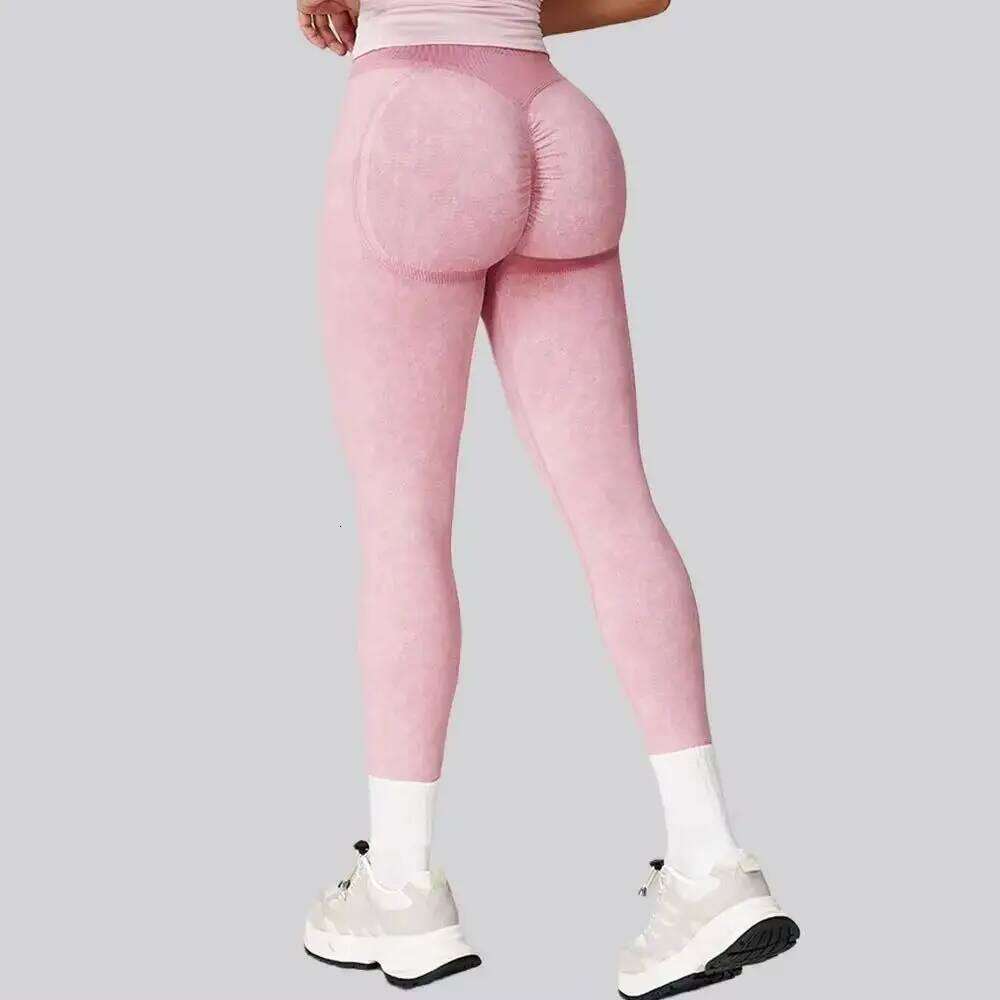 Pants Leggings Women Seamless Sports Yoga Pant High Waist Ribbed Gym Clothes Fitness Workout Wear Scrunch Bum Tights 26H0506