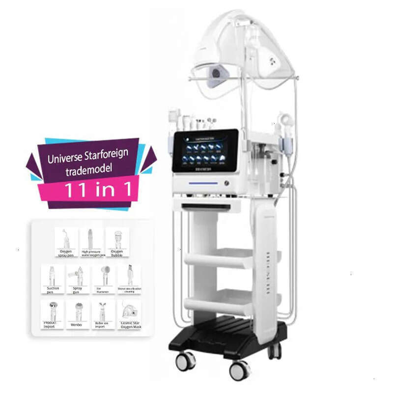 Upd High Quality 11 IN 1 Microdermabrasion Machine Face Massage Water Oxygen Skin Beauty device 7 Colors LED Lighten Pigment Removal Beauty Device