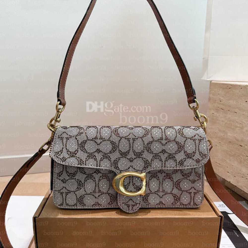 Shoulder Bags Hight Quality half moon crossbody Laurel bags Rainbow Glittering Diamond Handbag designer women hobos Bling bag leather underarm tabby