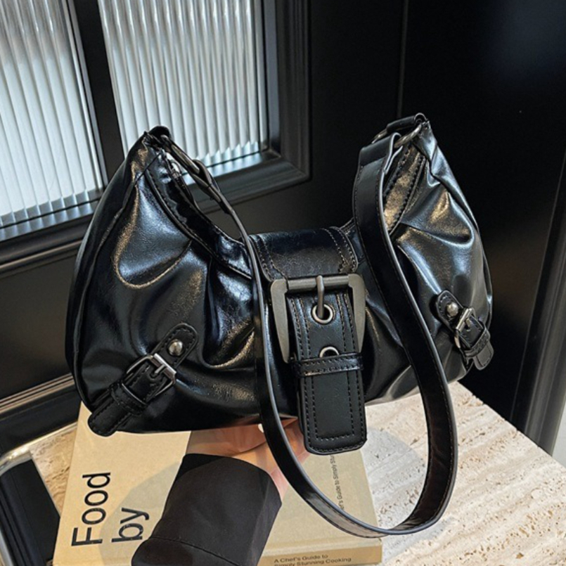 Y2K Retro Pleated Hobo Shoulder Bag for Women Selling Maillard Style Underarm Clutch Handbags Travel Work Shopping 260507BJ