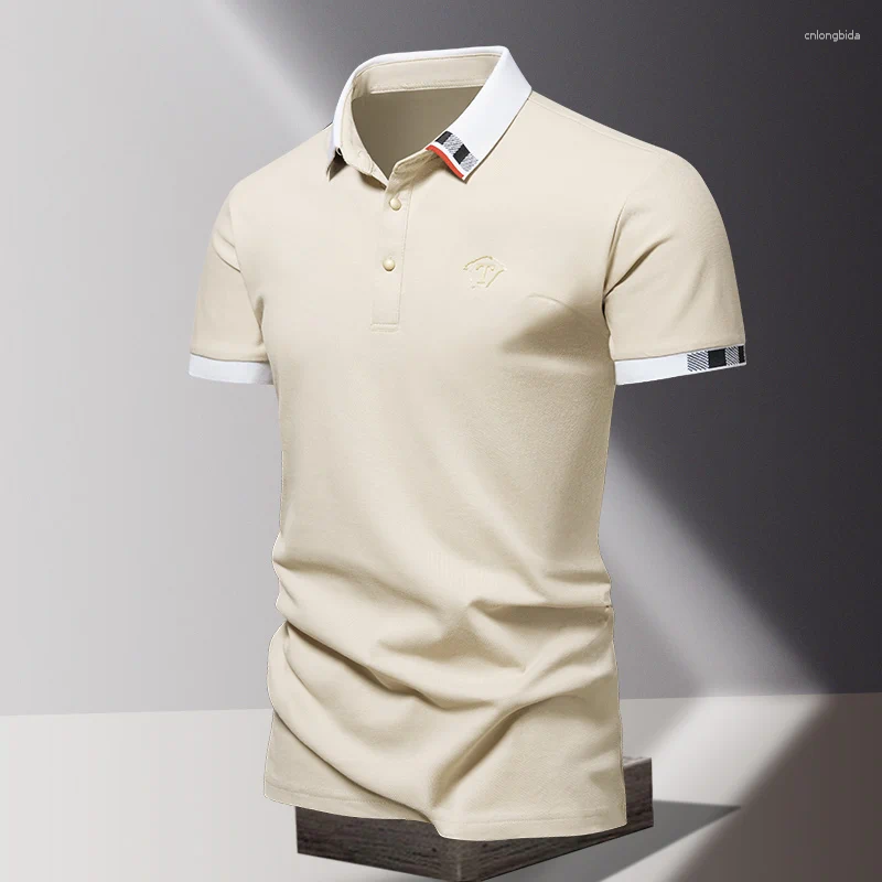 Men's Polos 2026 Summer Fashion Sports Short Sleeved T-shirt High End Leisure Business Polo Top