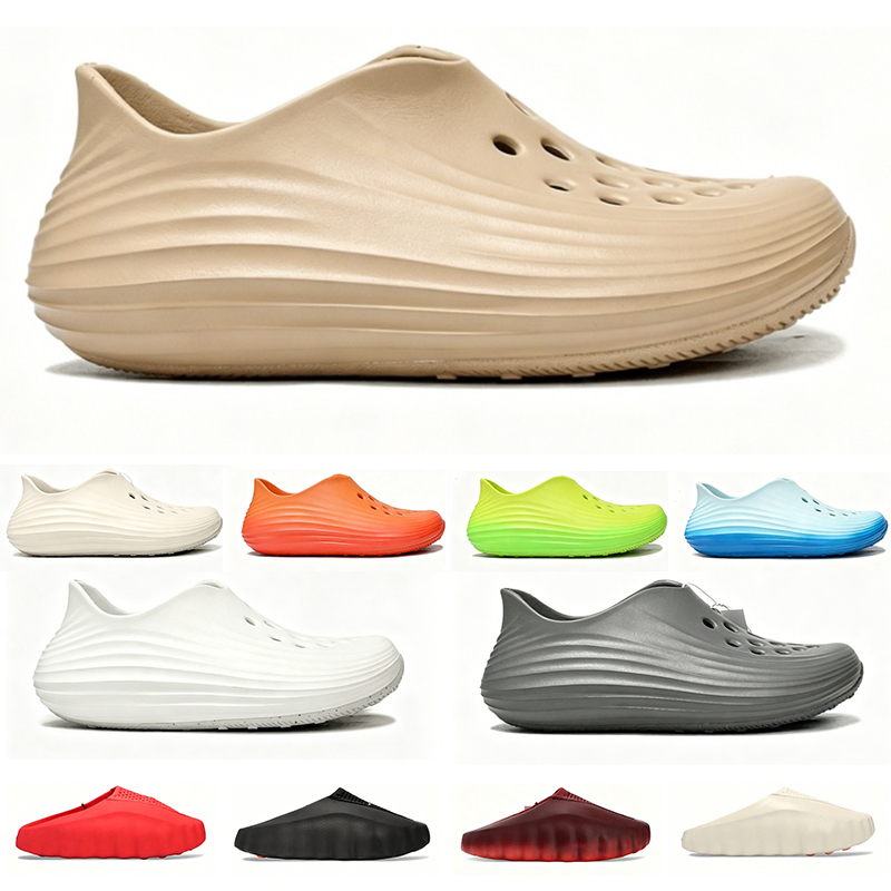 free shipping designer calm mule slippers slide Vista Sandal mens sneakers Safety Orange Triple White Black Green grey summer slides sliders
