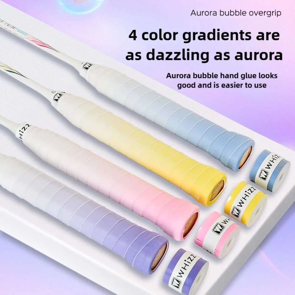 High Quality Aurora Bubble Grip Tape Shockproof Non Slip Comfortable Sweat Absorbent Breathable Badminton Tennis Wrap 260508
