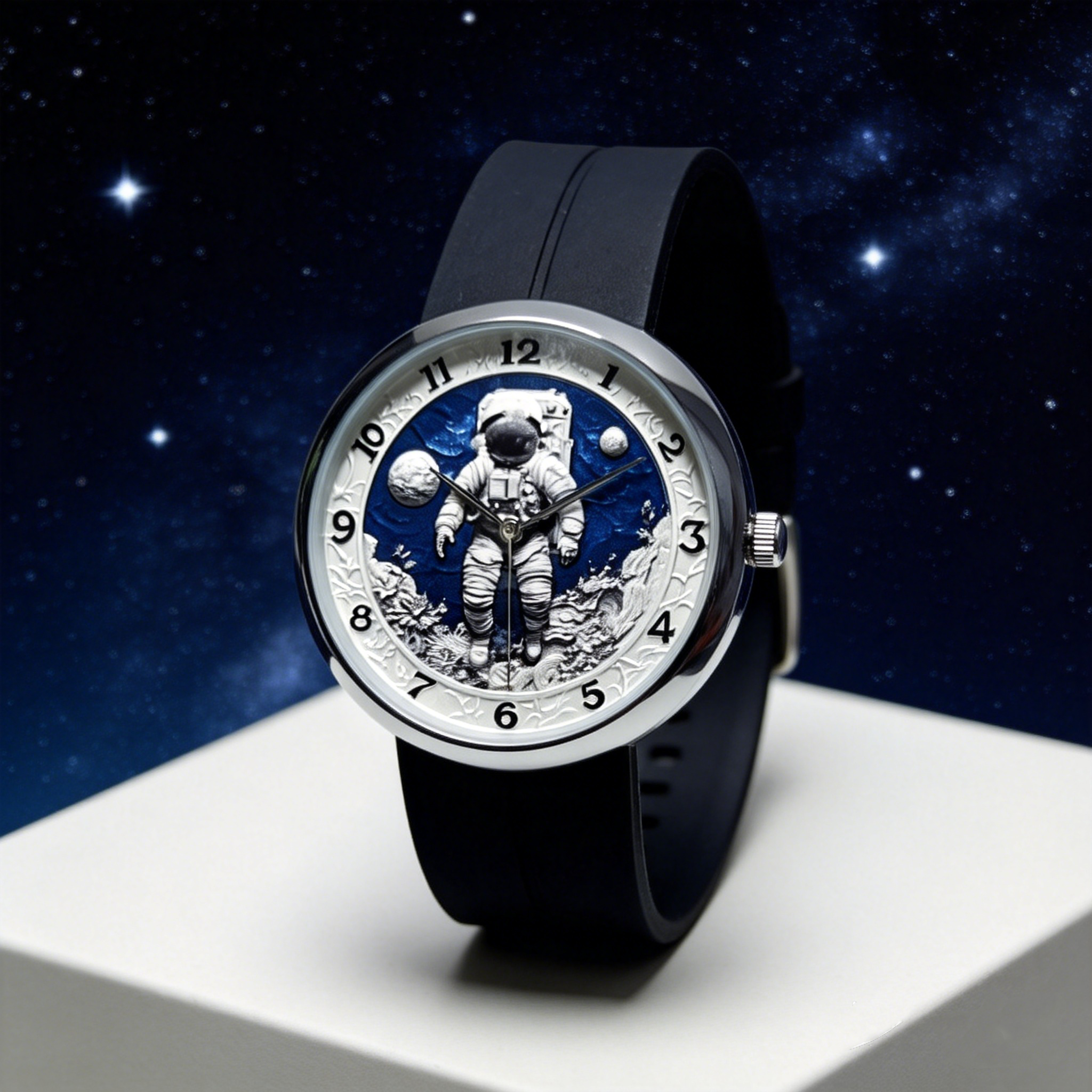 Luxury Quartz Watches Men Designer 40mm Auto Date Silicon Strap Analog Classic Vintage Starry Sky High Quality Watch Gift For Father Male Clock m