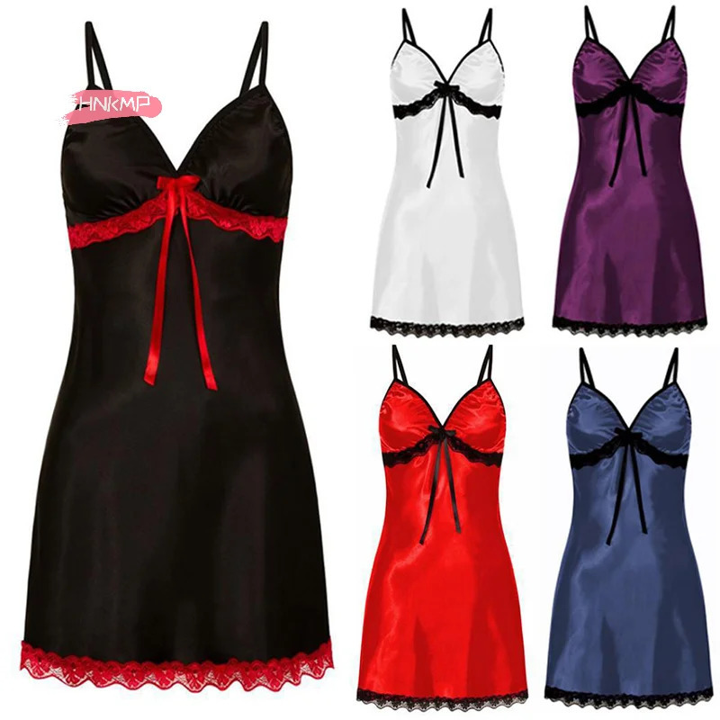 1 pezzo camicia da notte sexy per donna camicia da notte pigiama taglie forti pizzo lingerie femminile bretelle camicia da notte 260508