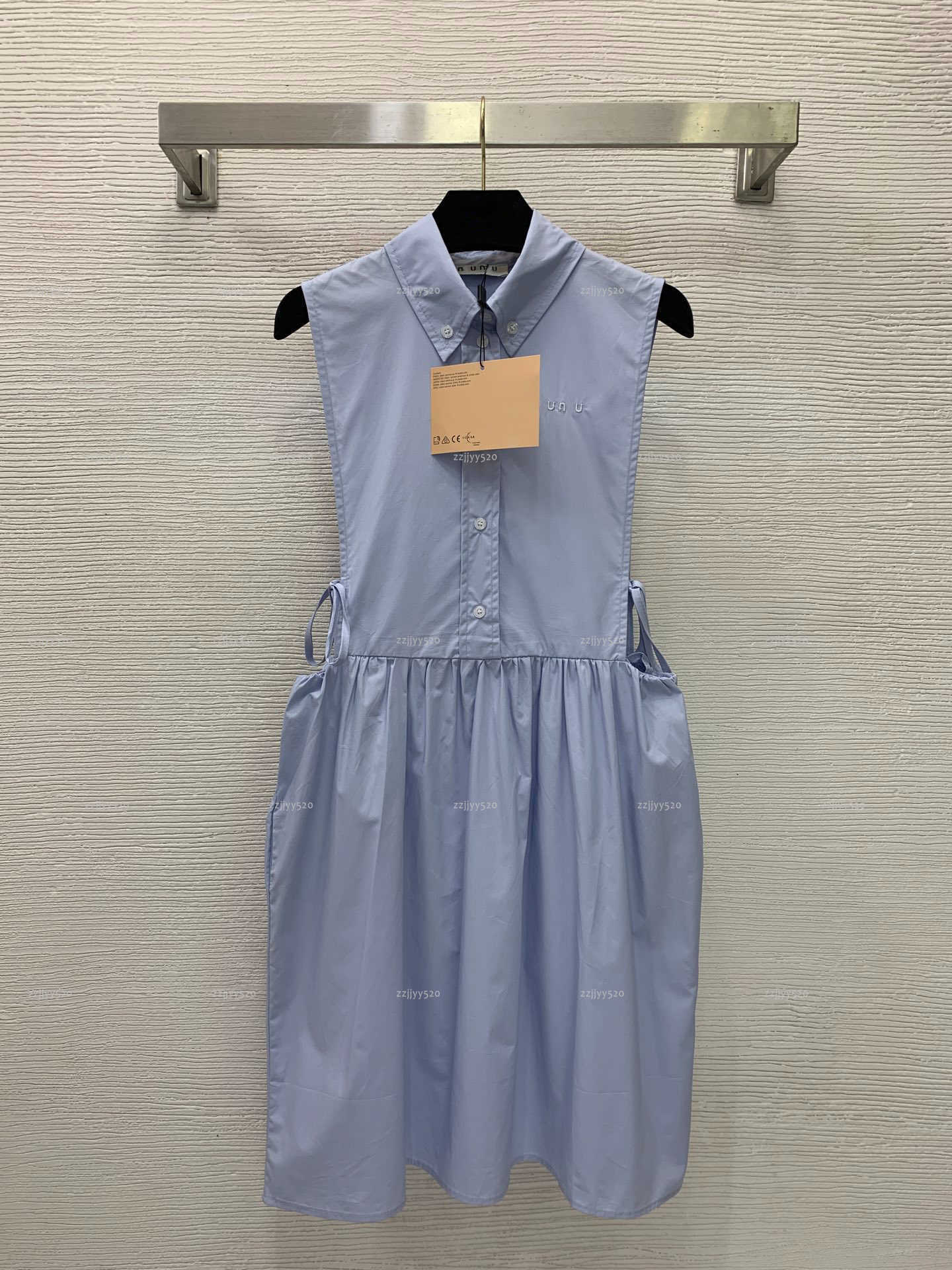 Brand lapel women dress Summer lady dresses women designer clothes sleeveless skirt A025X01N074-image-1105303863