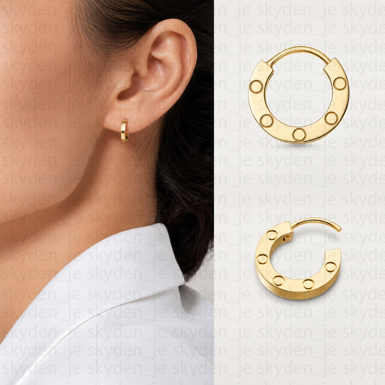 Luxury Screw Design Hoop Earrings for Women Men Stainless Steel 18K Gold Silver Rose Gold Plated Round Huggie Earrings Classic Designer Jewelry Anni