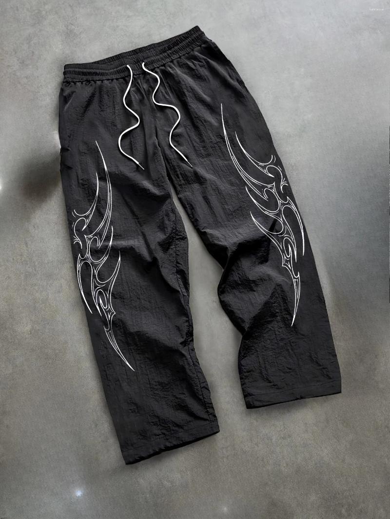 Men's Pants 2026 Summer Fashion Retro Gothic Punk Style 3D Printed Sports And Leisure Straight Leg Street Wear Loose