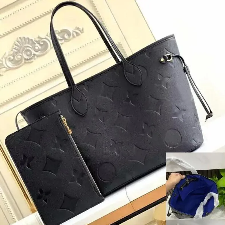 5A woman new designer fashion women female shoulder handbags leather tote Black capacity shopping Handbag ladies crossbody bag wallet on chain bags