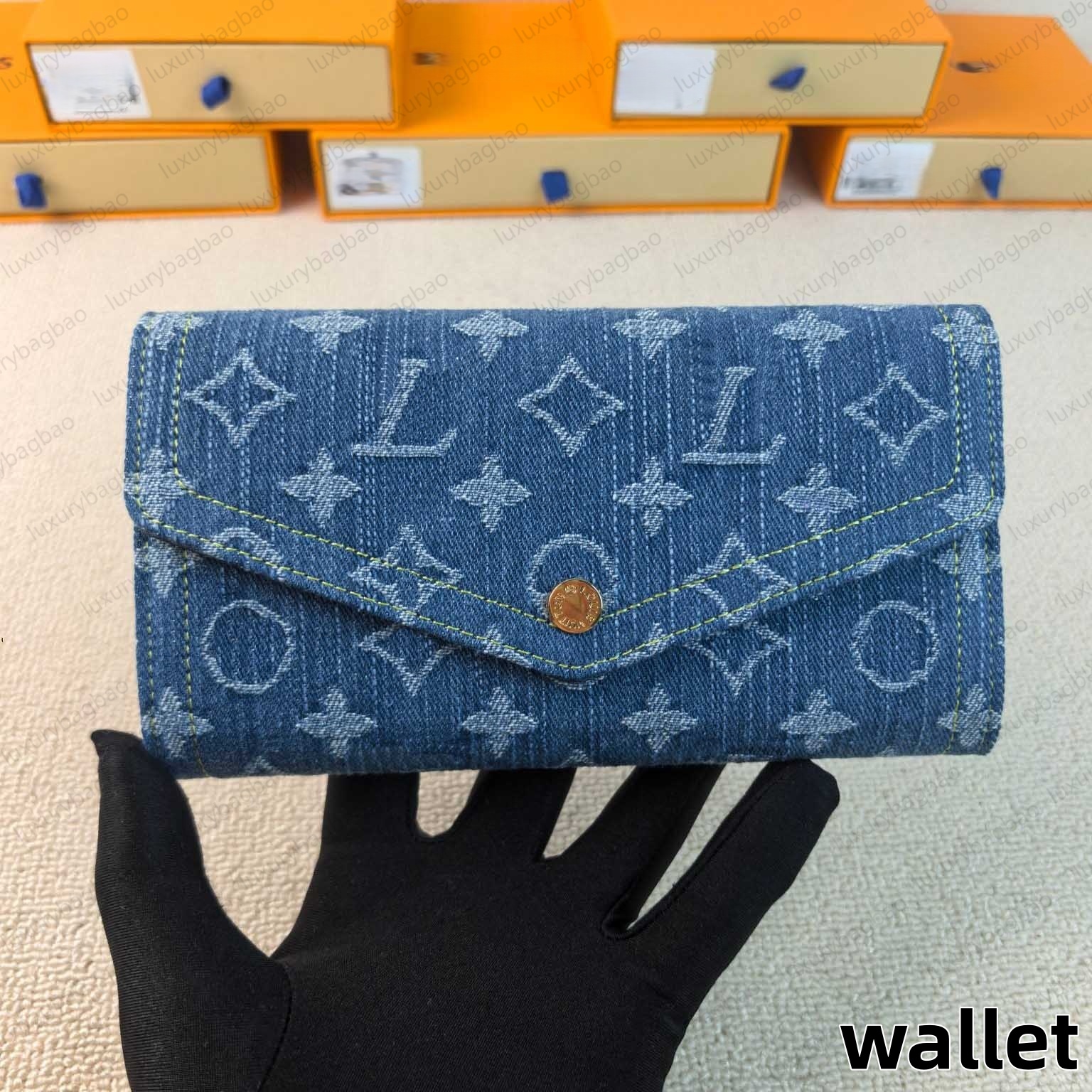 long Wallet Coin Purse Bag Belt Charm Key Pouch credit card holder bags fashion color Womens Short wallet Bright patent leather purse designer bag