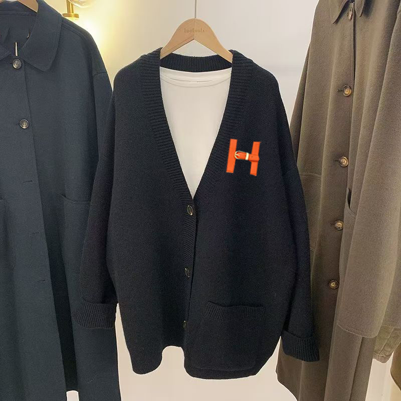 hauts pull en laine femme tricots chemises Cardigan col à fermeture éclair haut ajuster broderie lettre rouge col rayé haut décontracté taille as