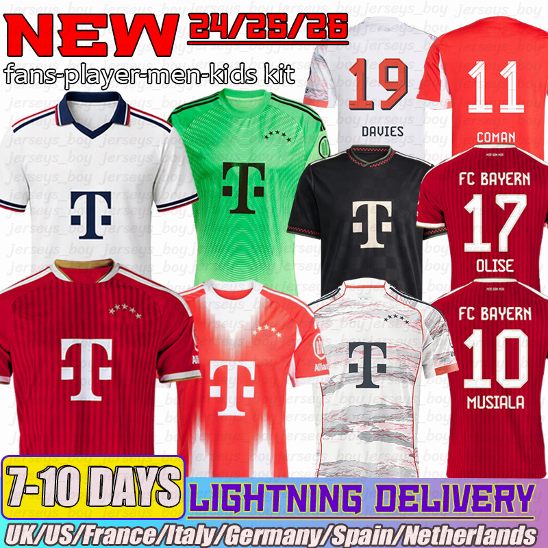 bayern 26 27 OLISE KANE Musiala DIAZ Soccer Jerseys Karl KIMMICH GORETZKA N.JACKSON UPAMECANO J. Davies BISCHOF football shirt kids kit-image-944609428