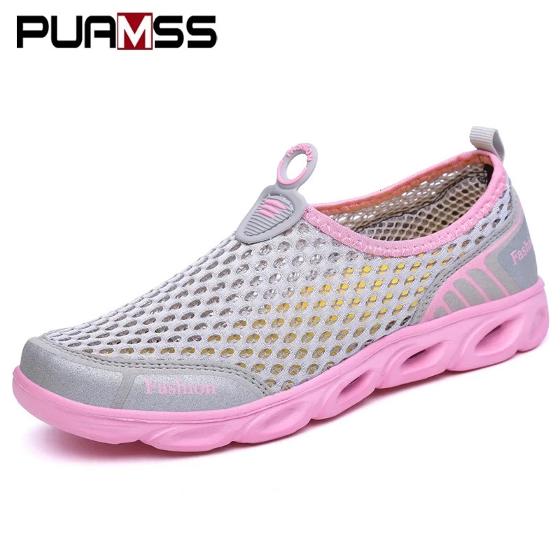 PUAMSS Women Hiking Shoes Outdoor Sneakers Walking Breathable Aqua Shoes Summer Water Shoes Women Flats Women 260508BJ